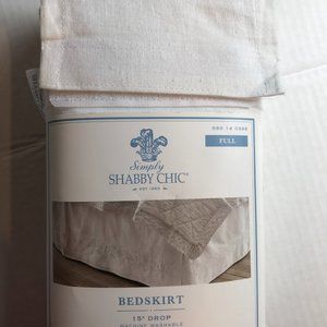 Linen Cotton Embroidered Bed Skirt (Full)